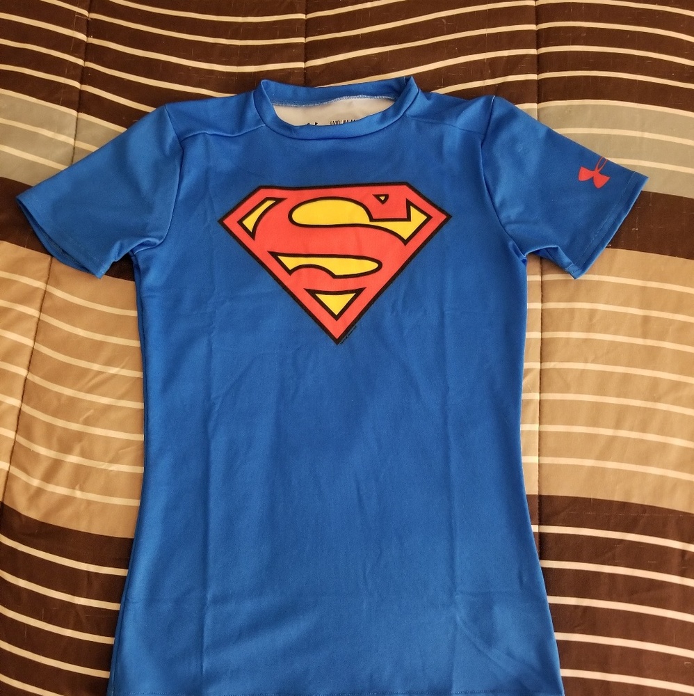 Boys Superman Under Armour Shirt